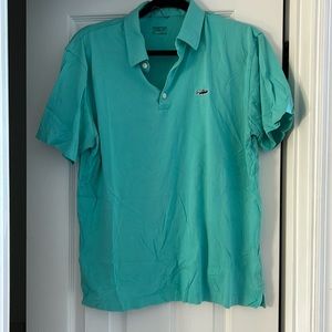 Patagonia light blue button polo